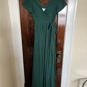 Revelry Green Wrap Dress
